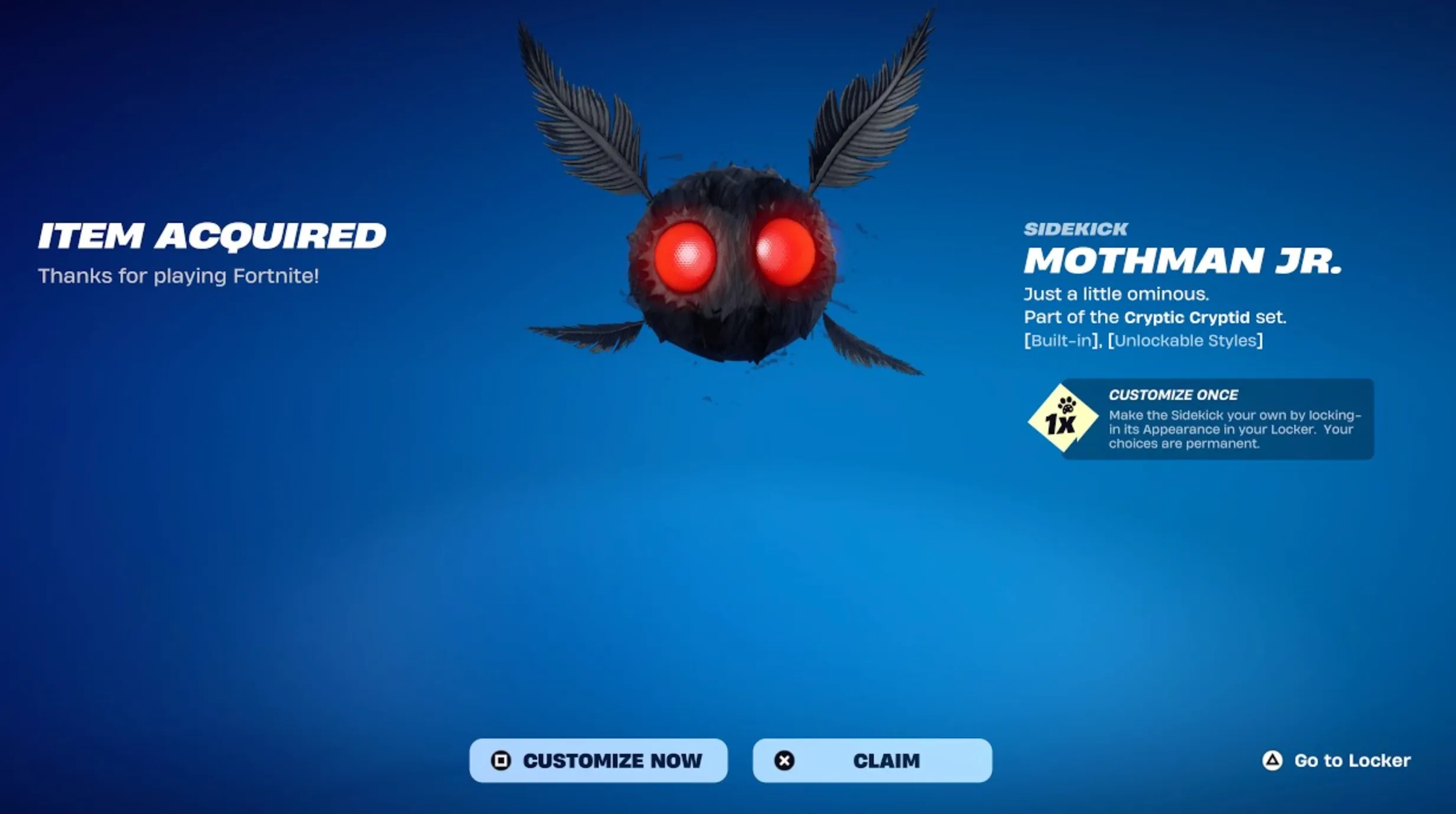 Mothman Jr fortnite